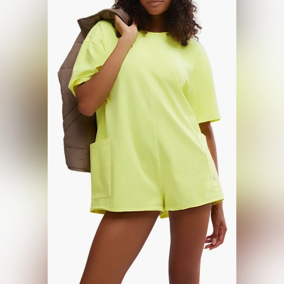 NWOT Hot Shot Tee Romper- Sour Citrus - Picture 3 of 12